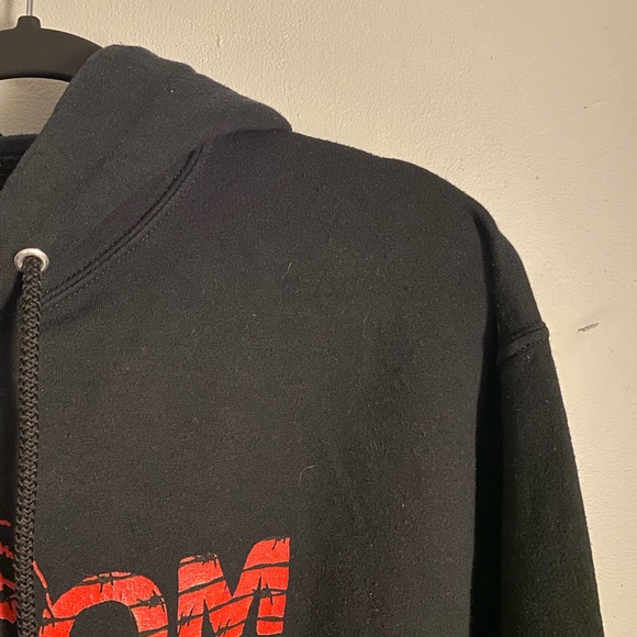 Red and black Ransom hoodie. - Picture 3 of 5